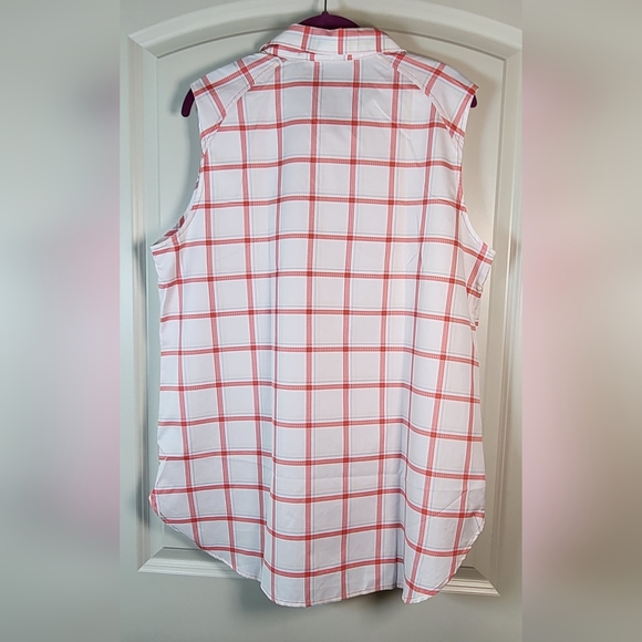 COLUMBIA Anytime Lite Sleeveless Shirt - Pink Windowpane - Size XL (NWT) - Picture 7 of 16